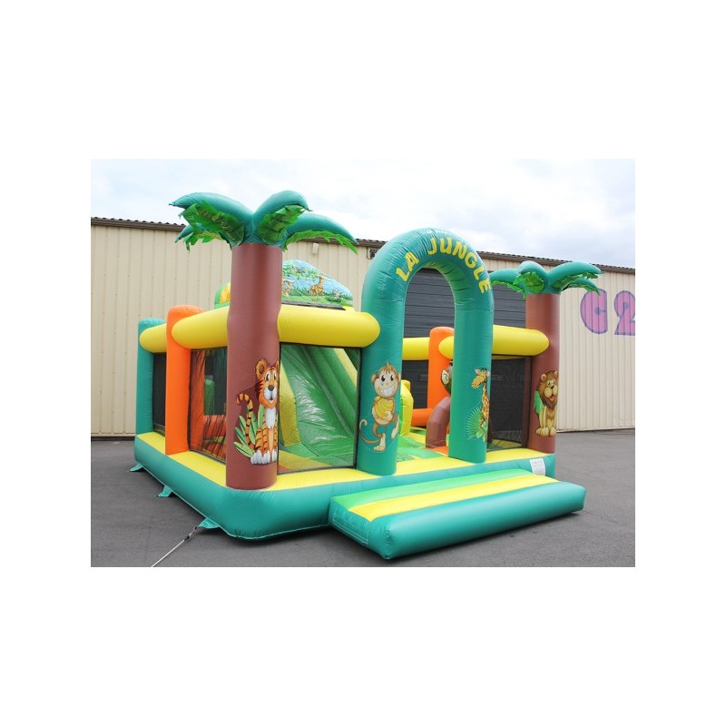 Location structure gonflable COMPLEXE TOBOGGAN 230 TUNNEL Jungle